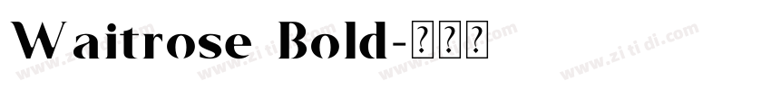 Waitrose Bold字体转换